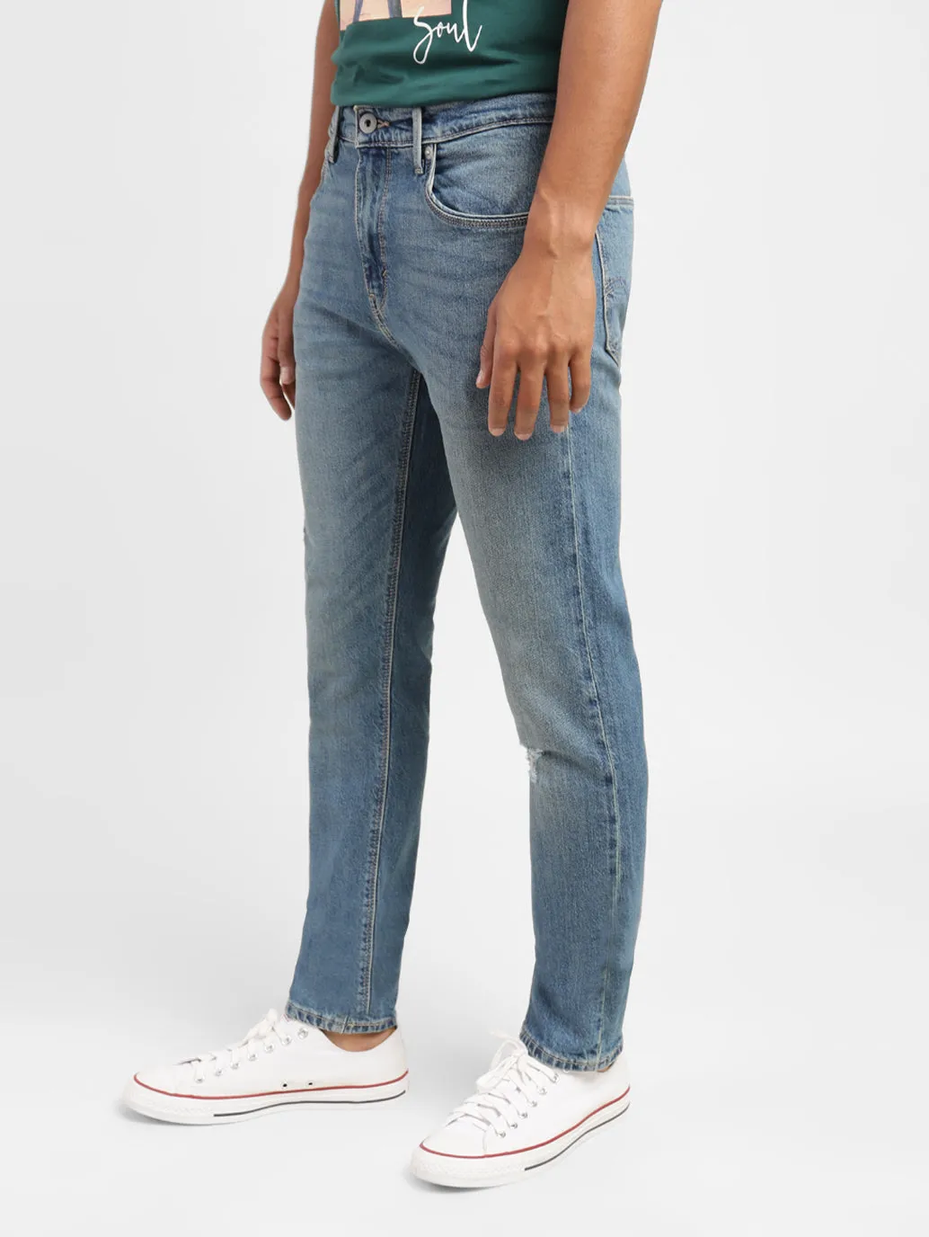 Men's 512 Blue Slim Fit Mid Rise Jeans