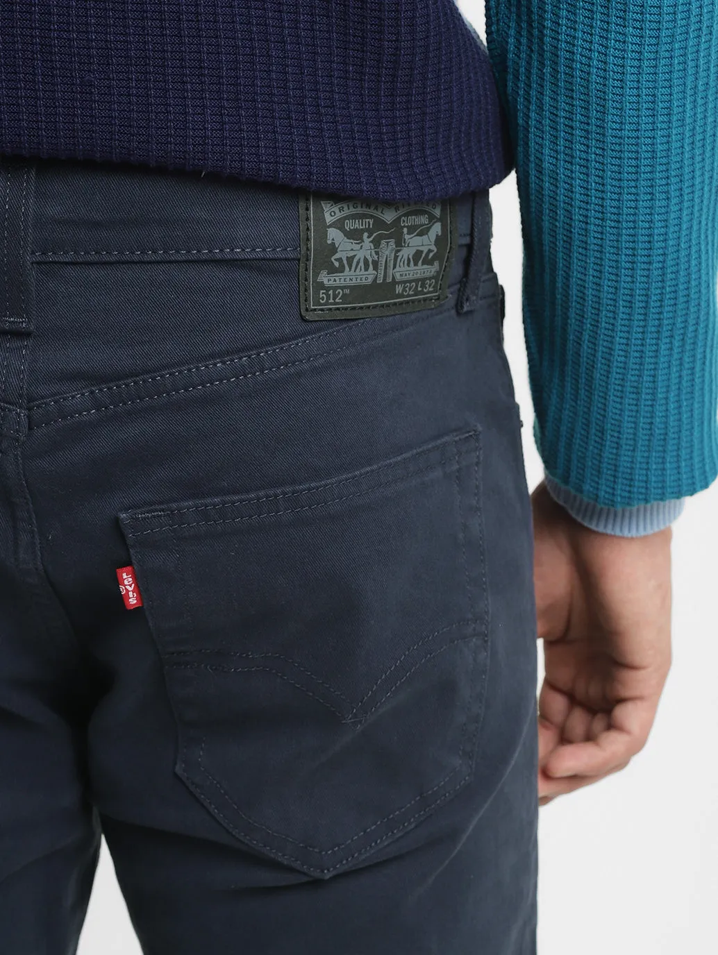 Men's 512 Navy Blue Slim Tapered Fit Mid Rise Jeans