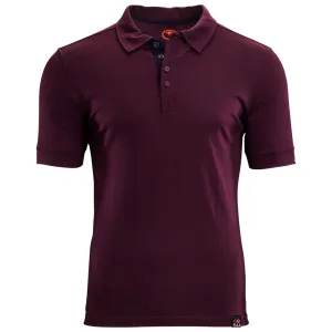 Mens Merino 180 Short Sleeve Polo Shirt (Wine)