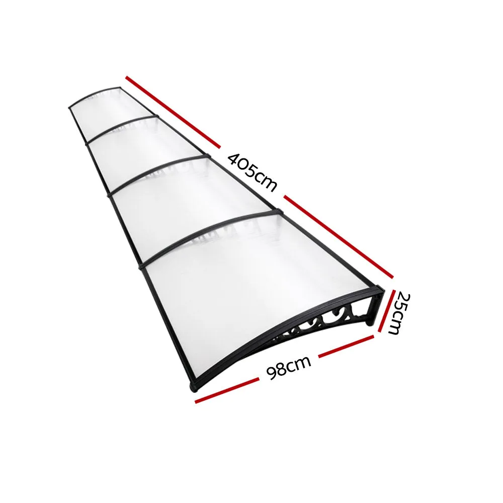 Outdoor DIY Door Window Awning French Style Cafe Canopy Sun Shield Rain Cover 1 x 4m