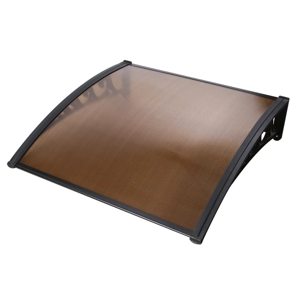 Outdoor DIY Door Window Awning French Style Cafe Canopy Sun Shield Rain Cover Brown 1 x 1m