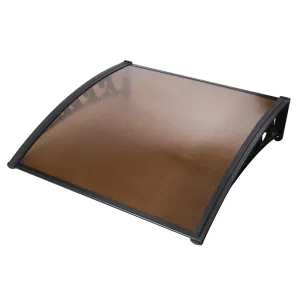 Outdoor DIY Door Window Awning French Style Cafe Canopy Sun Shield Rain Cover Brown 1 x 1m