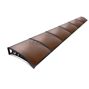 Outdoor DIY Door Window Awning French Style Cafe Canopy Sun Shield Rain Cover Brown 1 x 6m