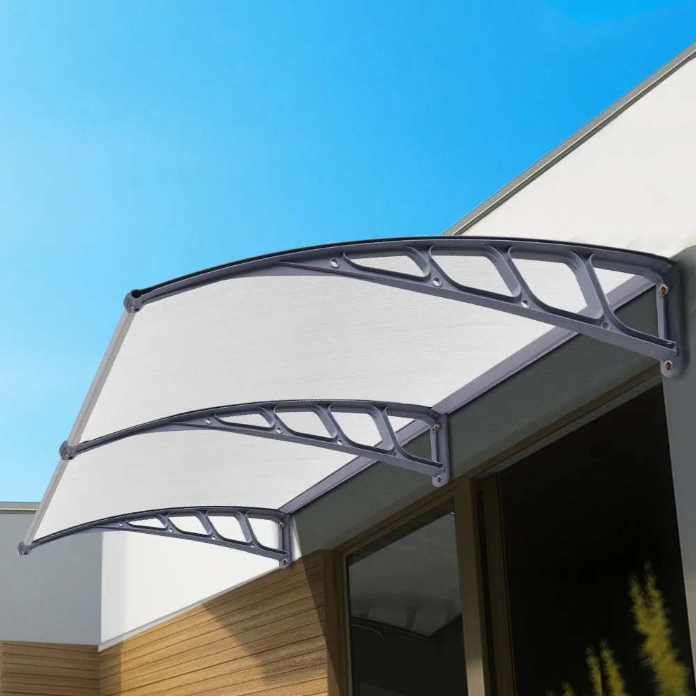 Outdoor DIY Door Window Awning French Style Cafe Canopy Sun Shield Rain Cover Grey 1.5mx2m