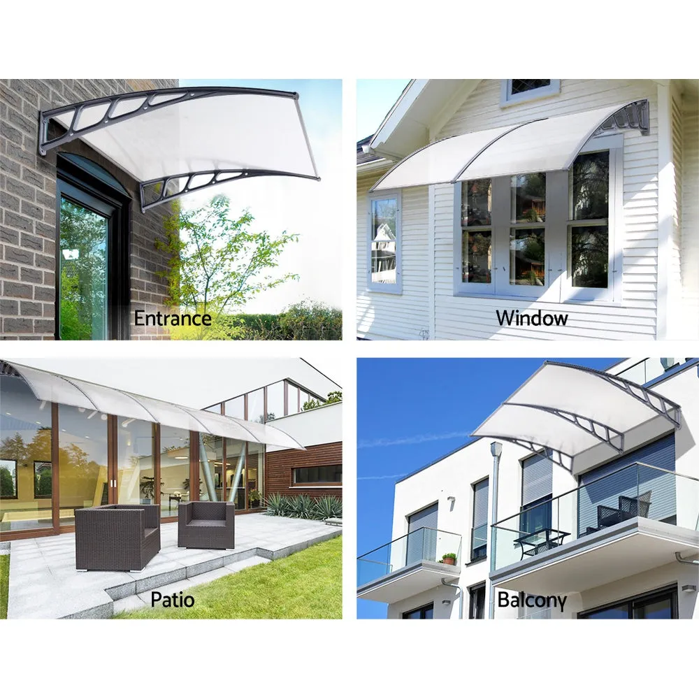 Outdoor DIY Door Window Awning French Style Cafe Canopy Sun Shield Rain Cover Grey 1.5mx2m