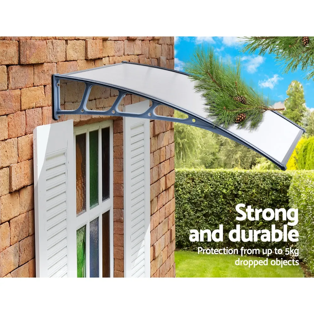 Outdoor DIY Door Window Awning French Style Cafe Canopy Sun Shield Rain Cover Grey 1.5mx2m
