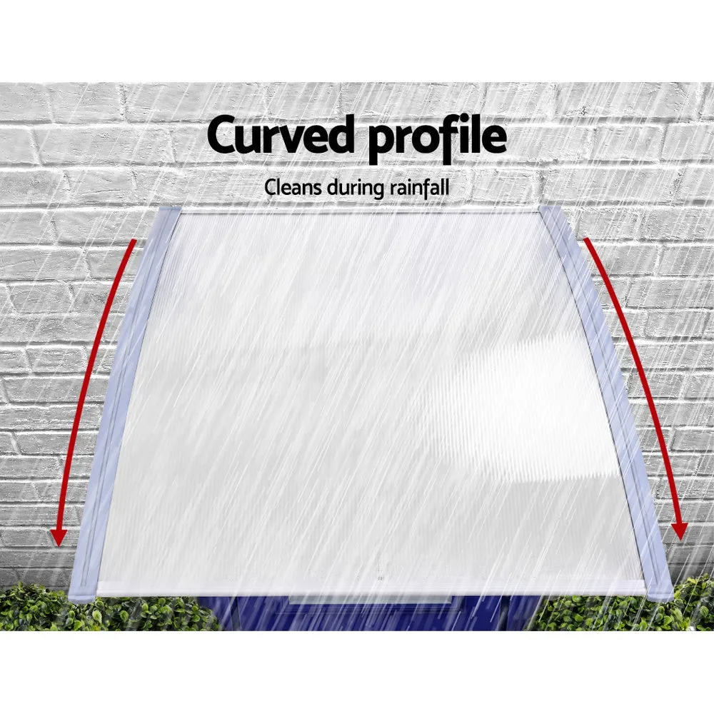 Outdoor DIY Door Window Awning French Style Cafe Canopy Sun Shield Rain Cover Grey 1.5mx2m