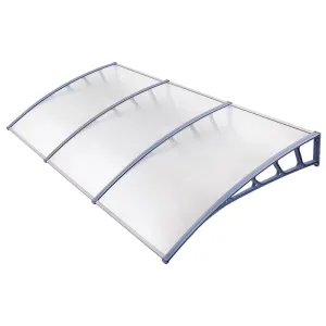 Outdoor DIY Door Window Awning French Style Cafe Canopy Sun Shield Rain Cover Grey 1.5mx3m