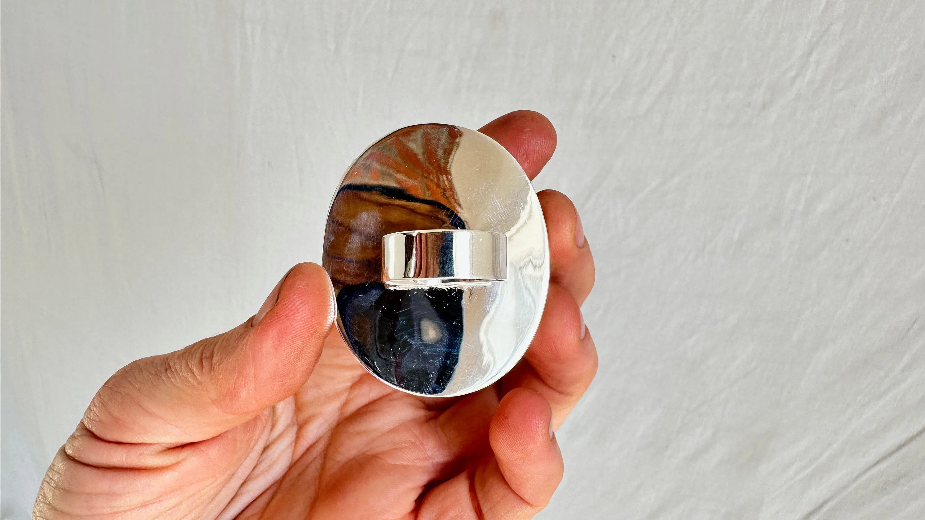 Oversized Labradorite Ring. Gorgeous Rainbow. Adjustable. 1125
