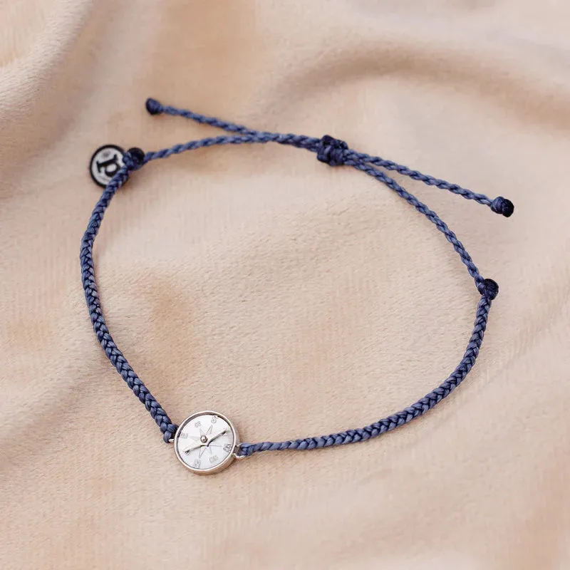 Pura Vida Mother of Pearl Compass Bracelet- Blue