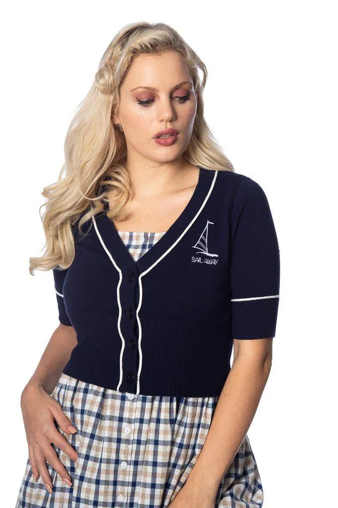 Sail Away Embroidery Cardigan