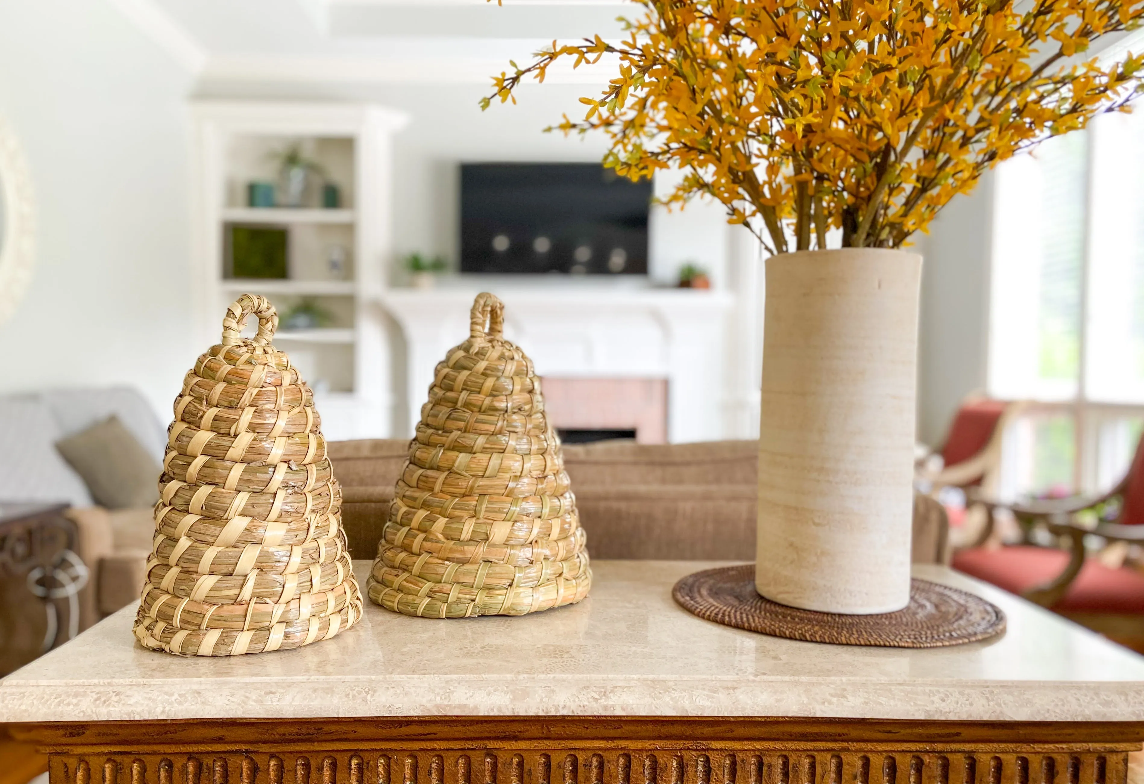 Seagrass Bee Hive Basket - 2 Piece Set