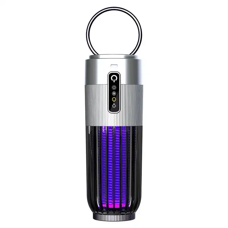 Upgraded LED UV Mosquito Insect Trap - Solar Electric Fly Zapper for Yard/Camping/Home